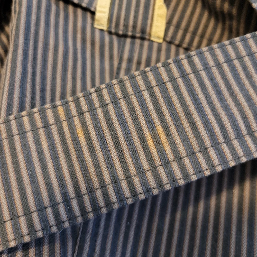 APOSTROPHE WOMENS SIZE 8 GRAY STRIPED STRUCTURED BLAZER-TIES IN THE FRONT - Picture 12 of 15